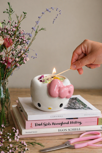 Hello Kitty Ceramic Candle