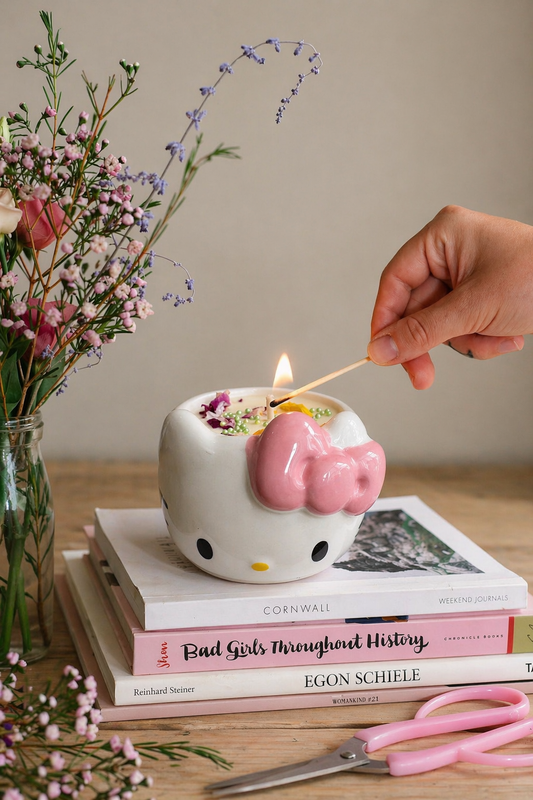 Hello Kitty Ceramic Candle