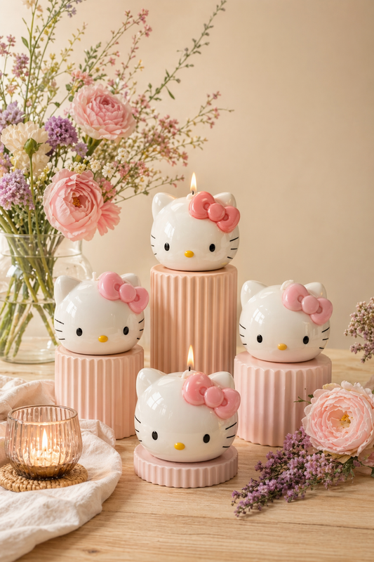 Hello Kitty Ceramic Candle