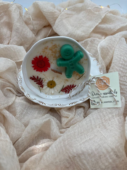 Christmas Teacup Candle — Forest Yule Edition